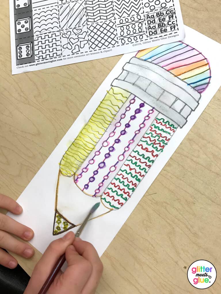 pencil art project for kids