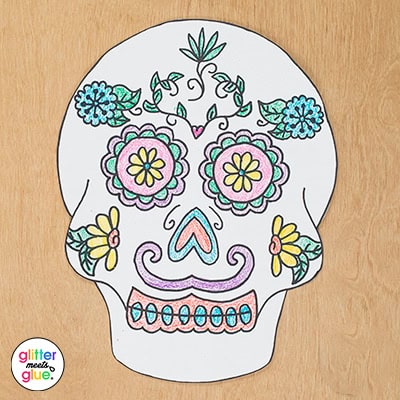 day of the dead coloring activity