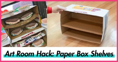 paper bo shelves classroom hack