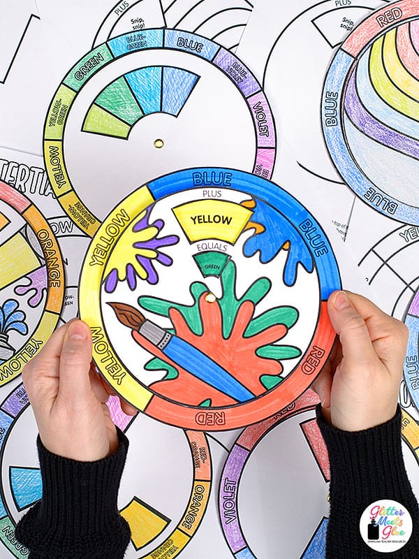 color wheel spinner for art class