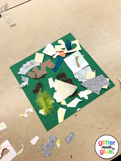 kindergarten cutting scrap papers