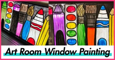 window painting art room decor
