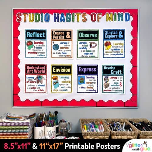 8 studio habits of mind posters for the art room