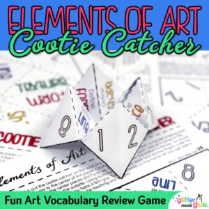 elements of art vocabulary game for elementary art