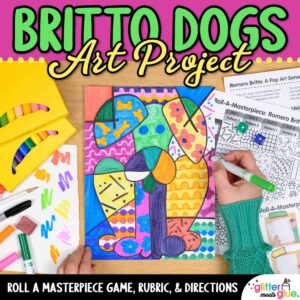 romero britto dogs art project