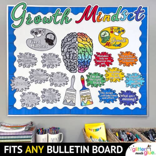 growth mindset art room bulletin board