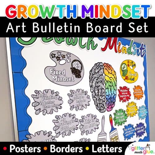 growth mindset bulletin board for the art room
