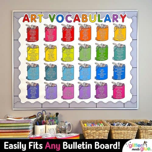 art vocabulary elementary bulletin board