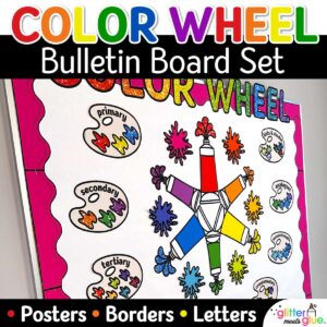 color wheel bulletin board for elementary art