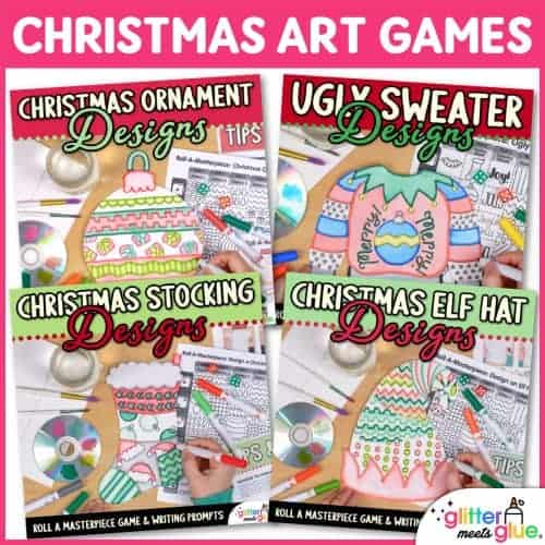 christmas art projects bundle and roll a dice games