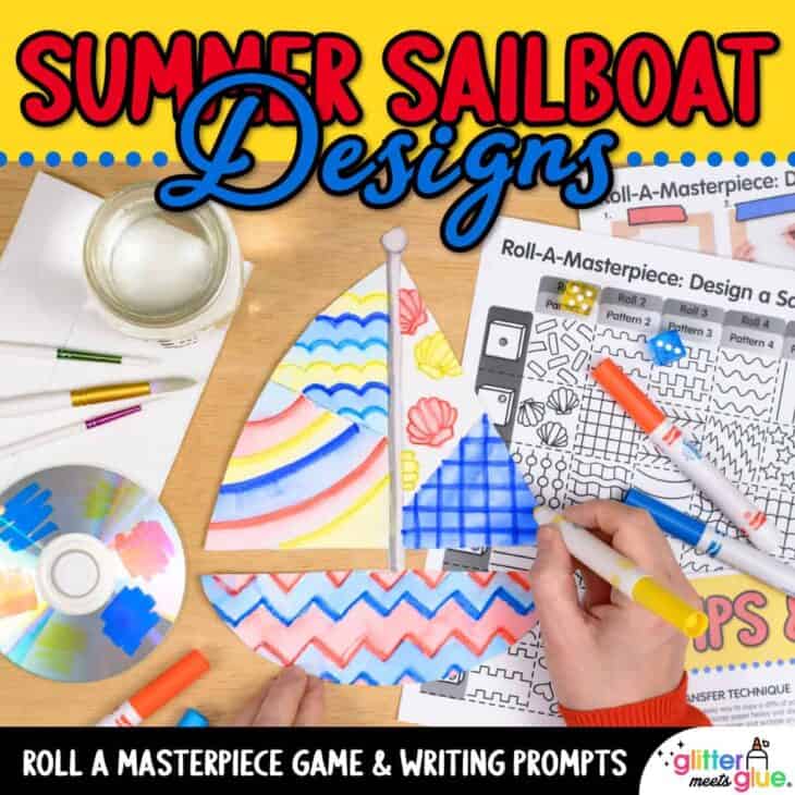 Sailboat Art Project Drawing Game – May Art Project & Sub Lesson