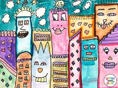 James Rizzi Cityscapes Art Lesson – 4th Grade Art Project Ideas