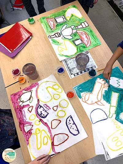 Katherine Bernhardt Pattern Painting Project – 5th Grade Art