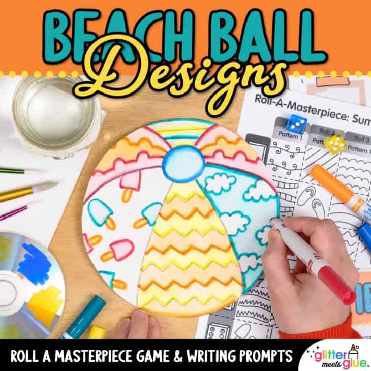 Beach Ball Drawing Game – Summer Art Project & Art Sub Lesson