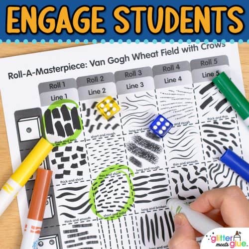 roll a van gogh drawing game