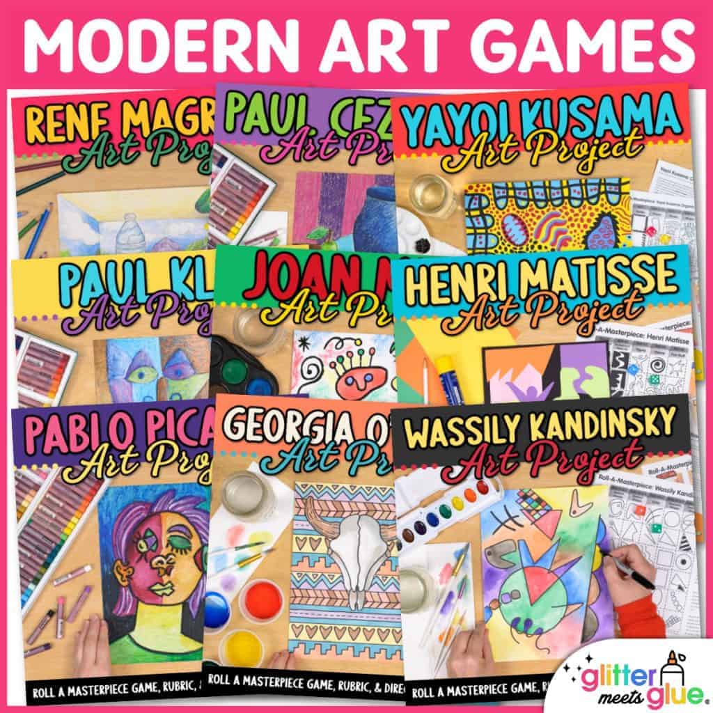 Modern Art Games Bundle Roll a Dice, Art Rubric, Artist Biography