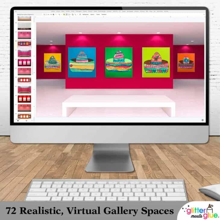 Virtual Art Gallery Templates Editable Google Slides Template