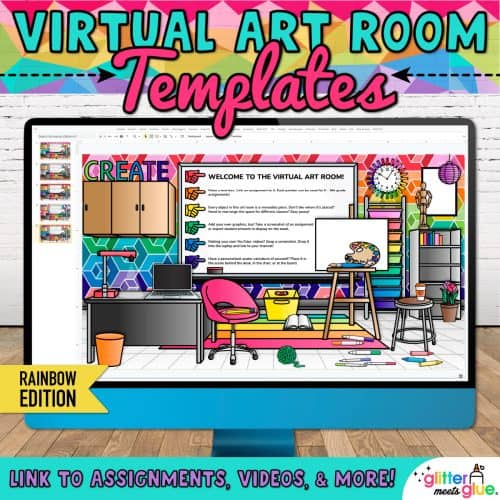 bitmoji virtual classroom art room template