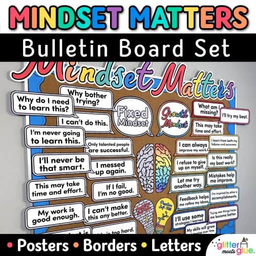 mindset matters bulletin board set for teachers