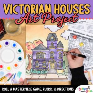 victorian house drawing project for middle school art