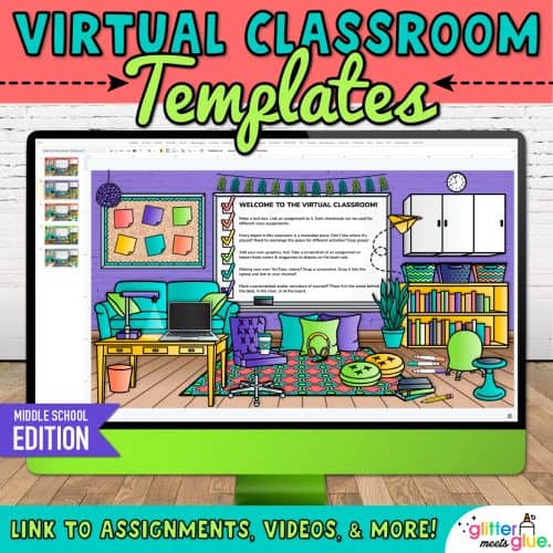 virtual classroom background template