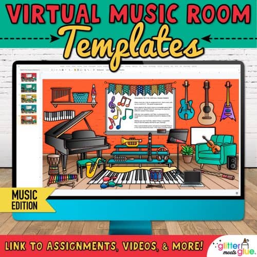 virtual classroom bitmoji music room