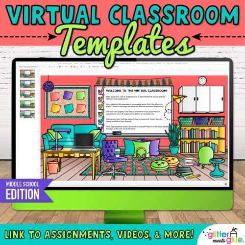 virtual classroom middle school template