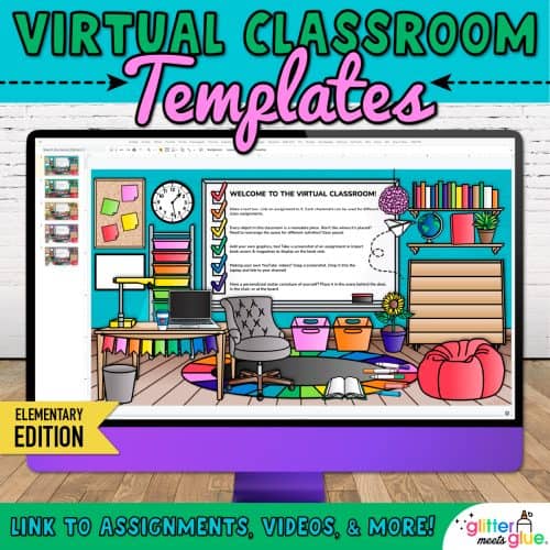 virtual classroom templates for elementary teachers