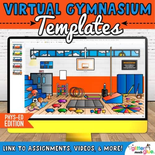 virtual gymnasium template for elementary physical education teachers