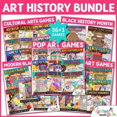 Year Long Art History Games Bundle – 37 Roll a Dice Art Projects