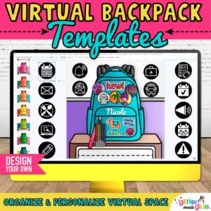 virtual backpack template on google slides