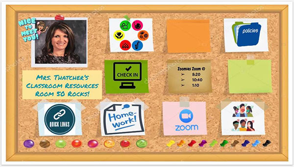 virtual classroom homepage idea for teachers