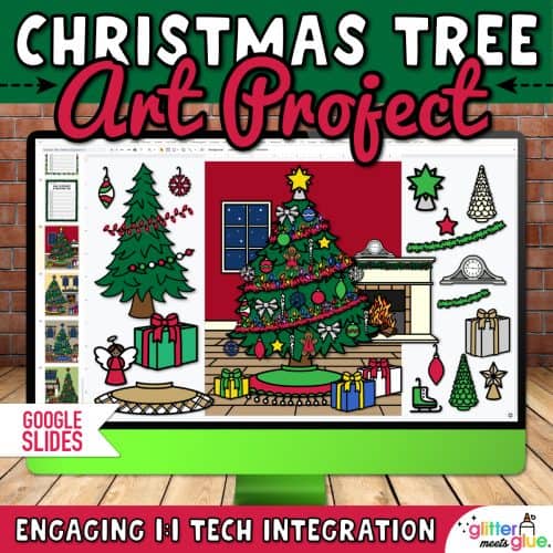 digital build a christmas tree project on google slides