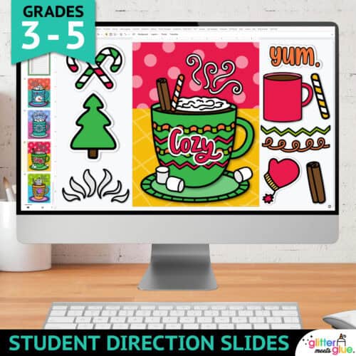 digital winter craft google slides