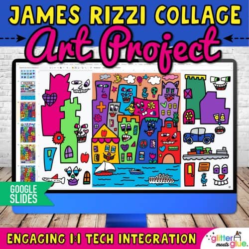 james rizzi cityscape art lesson