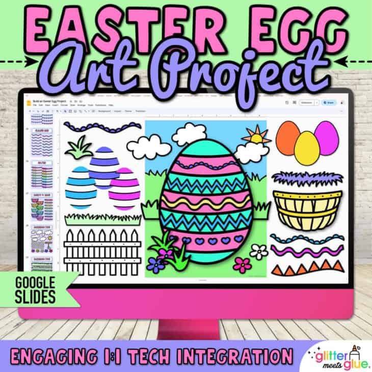 Digital Easter Egg Art Project – Digital Art Lesson on Google Slides