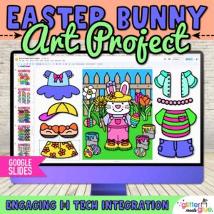 digital easter bunny art project