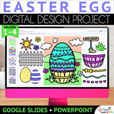 Digital Easter Egg Art Project – Digital Art Lesson on Google Slides