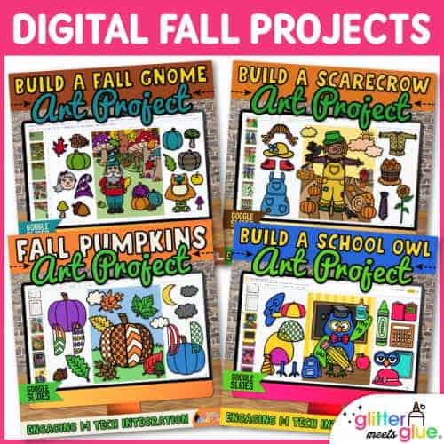 digital fall art projects for elementary art