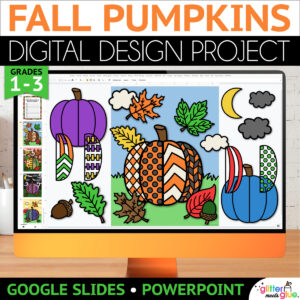 digital fall pumpkin art project