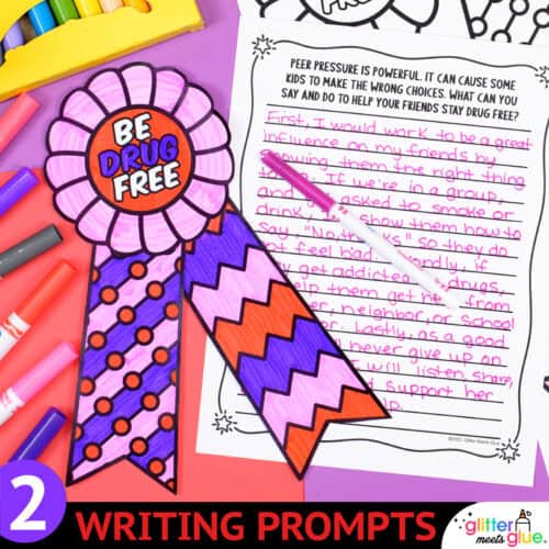 drug free red ribbon week craft
