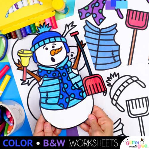 build a snowman template