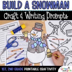 snowman coloring craft