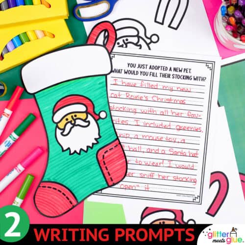 christmas stocking writing or 1st grade