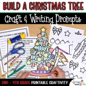 Christmas tree coloring craft for elementary