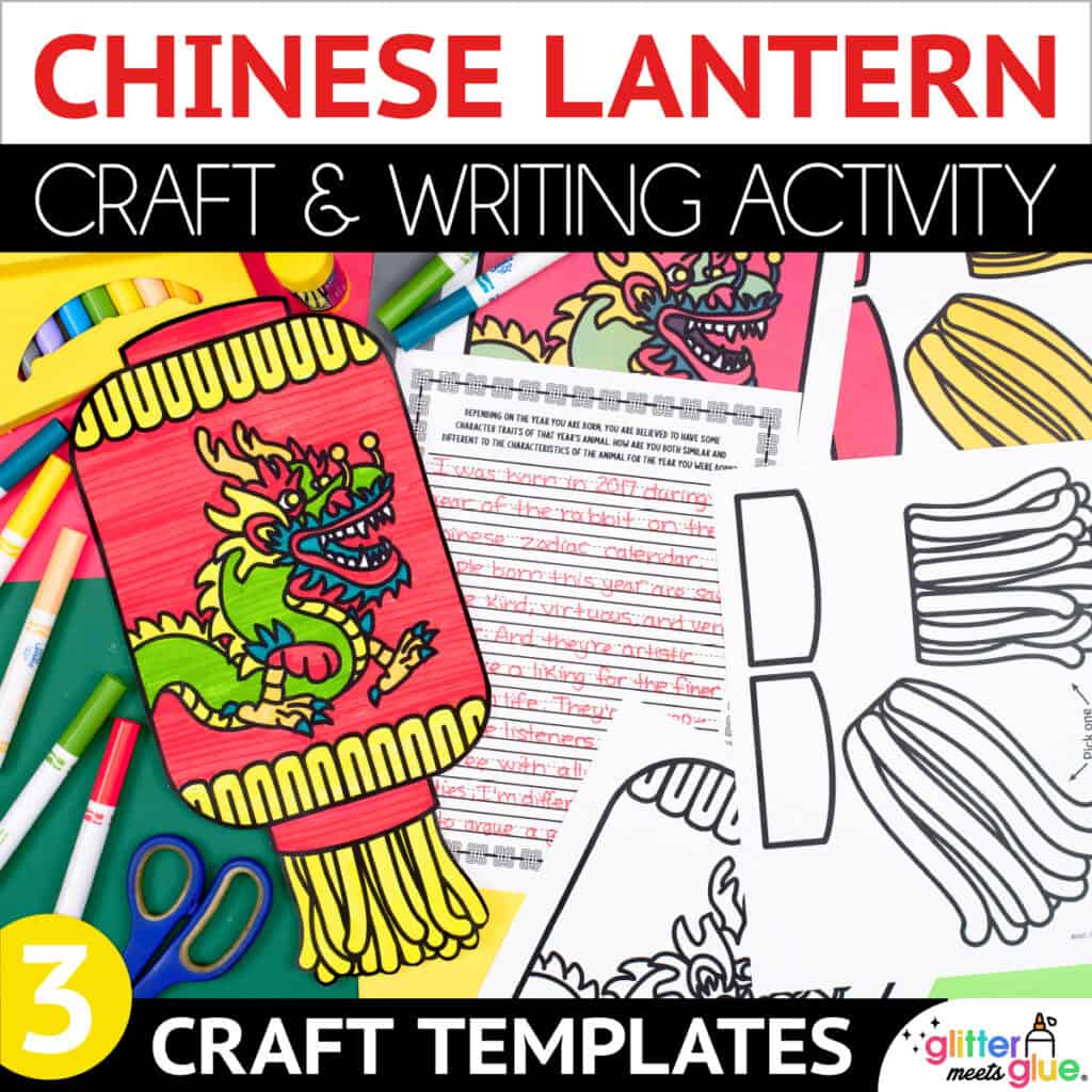 Chinese New Year Coloring Craft – Lunar New Year Writing Activity