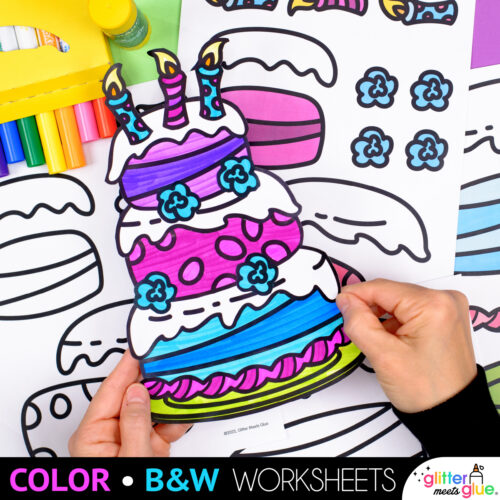 birthday cake art project for Dr. Seuss