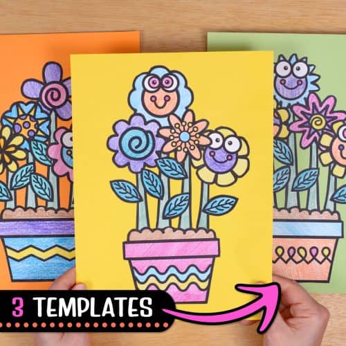 flower coloring craft