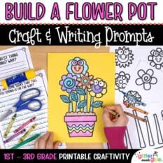 Spring Flowers Coloring Craft – Template & Writing Activities