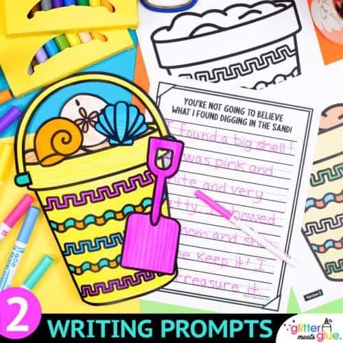 beach bucket craft template